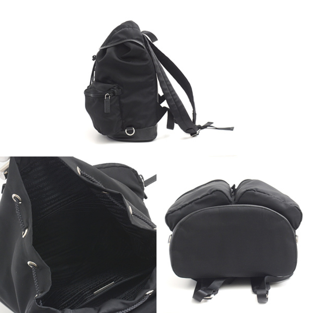 Prada Triangular Plate Backpack Nylon Black - image 3